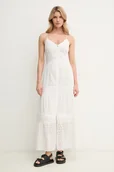 Sukienki - Patrizia Pepe sukienka bawełniana kolor biały maxi rozkloszowana 2A2937 A598 - miniaturka - grafika 1