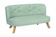 Łóżka dla dzieci i młodzieży - Sofa dla dzieci somebunny zielona lniana - miniaturka - grafika 1