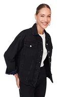 Kurtki damskie - Trendyol Damska kurtka z klapą, jednokolorowa, zwykła, czarna, XS, Czarny - miniaturka - grafika 1