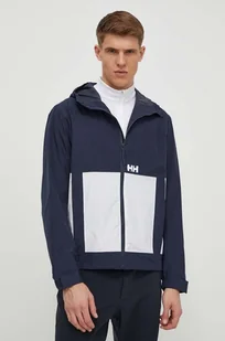 Helly Hansen kurtka przeciwdeszczowa Rig męska kolor granatowy - Kurtki i kamizelki sportowe męskie - miniaturka - grafika 1