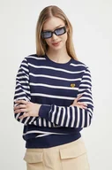 Bluzy damskie - Desigual bluza MARLON damska kolor granatowy wzorzysta 24SWSK31 - miniaturka - grafika 1