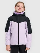 Kurtki i płaszcze dla dziewczynek - 4F Kurtka narciarska membrana 5000 dziewczęca - fioletowa 122 (6-7 lat) - miniaturka - grafika 1