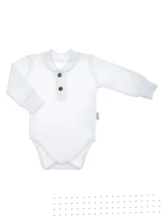 Chłopięce body eleganckie białe Nicol r.86 - Body dla niemowląt - miniaturka - grafika 1