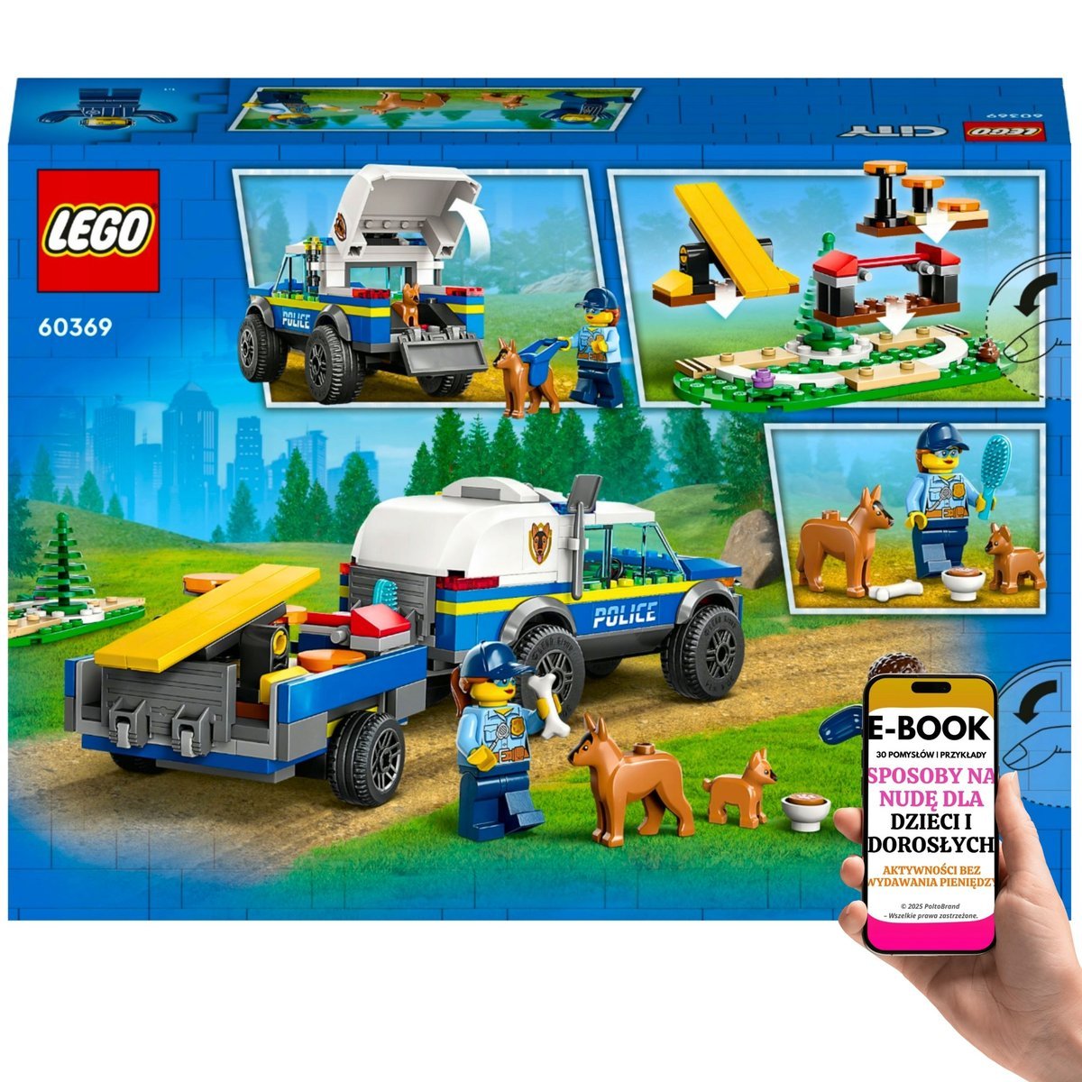 Zestaw LEGO® z Pieskami – Szkolenie Psów Policyjnych w Terenie (60369) LEGO DLA DZIECKA CÓRKI SYNA + EBOOK-3
