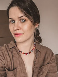 Choker Rainbow masa perłowa - Naszyjniki - miniaturka - grafika 1