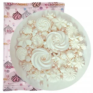 Posypka ozdoby na tort bezy perełki dekoracje urodzinowe białe beziki 100g - Dodatki do ciast w proszku - miniaturka - grafika 1