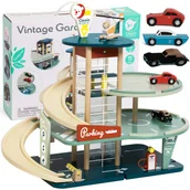 Tory, garaże, parkingi - CLASSIC WORLD Wielopoziomowy Parking Auta Helikopter Dystybutor Myjnia + Akc. - miniaturka - grafika 1