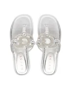 Klapki i japonki damskie - Guess Japonki FLJSM2 SAT21 Srebrny - miniaturka - grafika 1