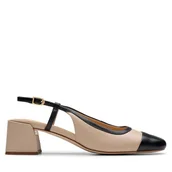 Czółenka - Czółenka Clarks Nyta45 Sling 26181321 Beżowy - miniaturka - grafika 1