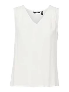 Koszulki i topy damskie - VERO MODA Women's VMBRIT SL JRS GA Top, Snow White, XS, Snow White, XS - grafika 1