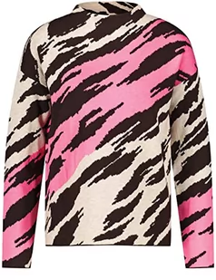 GERRY WEBER Sweter damski, ecru/biały/fioletowy/różowy wzór, 48 - Swetry damskie - miniaturka - grafika 1