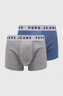 Majtki męskie - Pepe Jeans bokserki 2-pack męskie kolor niebieski - grafika 1
