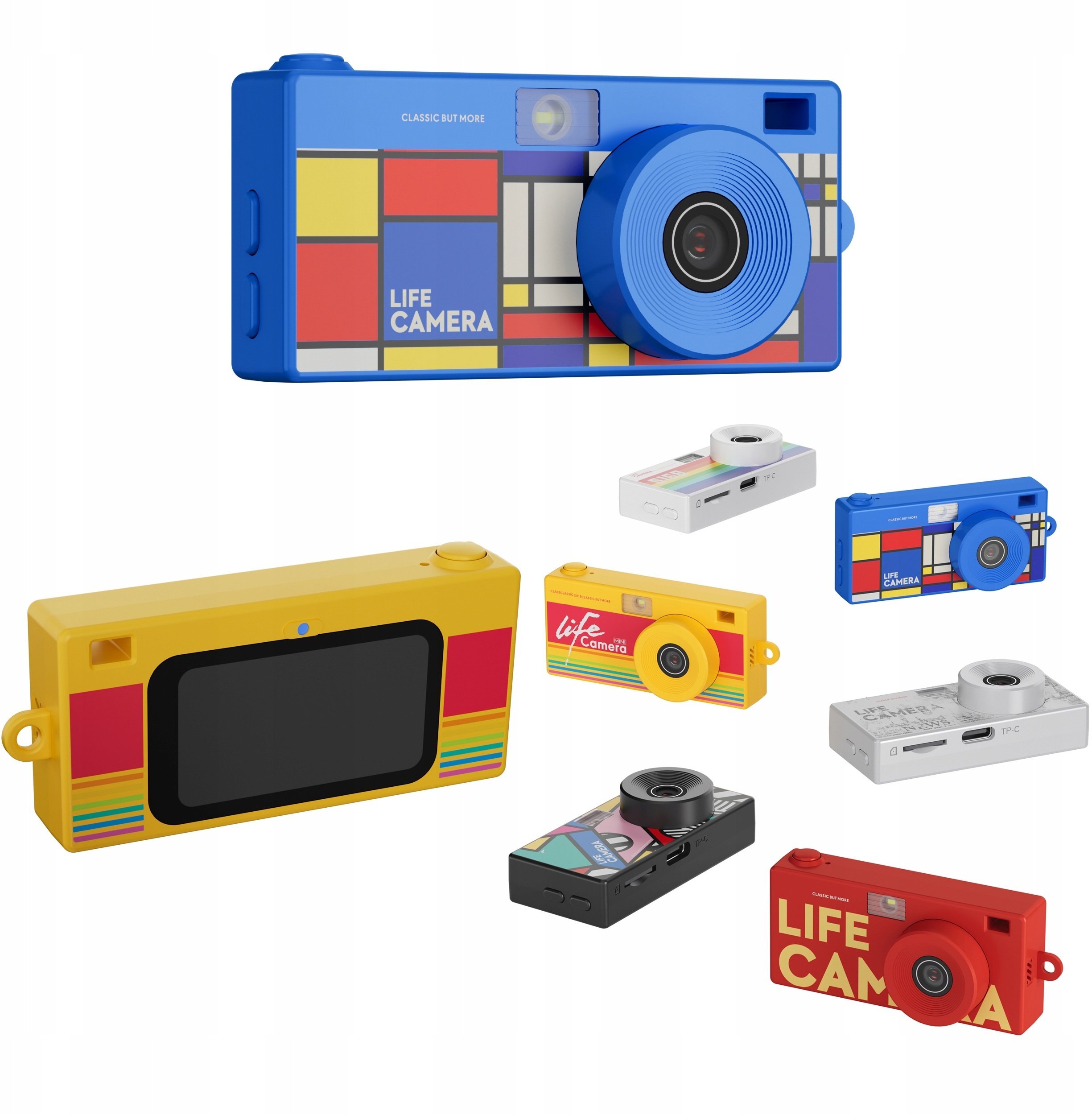 Xrec X9 Mini Aparat Kamera Retro Video 2k Wisiorek Breloczek + Karta 32gb / Xrec X9 / Niebieski