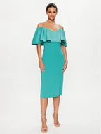 Sukienki - PINKO Sukienka koktajlowa La Carlota 100034 A0GI Turkusowy Regular Fit - miniaturka - grafika 1