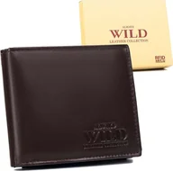 Portfele - Always Wild Portfel Męski Skórzany N992-p-scr D.brown - miniaturka - grafika 1
