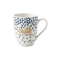 Kubki - Kubek Mare Faith 340 ml niebieskie kropki biały - miniaturka - grafika 1