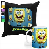 Gadżety dla niej i dla niego - ZESTAW KUBEK + POSZEWKA Z NADRUKIEM-DLA FANA BAJKA DLA DZIECI GĄBKA +IMIĘ - miniaturka - grafika 1