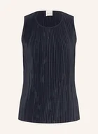 Bluzki damskie - Calvin Klein Top Plisowany blau - miniaturka - grafika 1