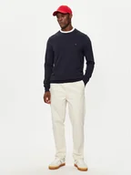 Swetry męskie - Tommy Hilfiger Sweter MW0MW14748 Granatowy Regular Fit - miniaturka - grafika 1