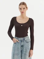 Body - Guess Body V4YP07 J1314 Brązowy Slim Fit - miniaturka - grafika 1