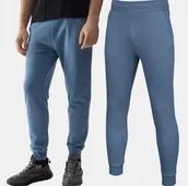 Spodnie damskie - Dresowe długie spodnie męskie 4F 4FWSS24TTROM603-32 Niebieski - miniaturka - grafika 1