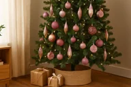 Bombki - Ewax Komplet 16 bombek plastikowych różnorodnych burgund - miniaturka - grafika 1