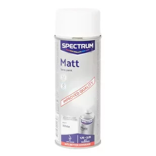 Farba w sprayu matowa 400 ml biała ulepszona formuła - Farby i media malarskie - miniaturka - grafika 1