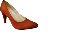 Czółenka - Skórzane czółenka Natalii czerwone obcas 9 cm 36 - miniaturka - grafika 1