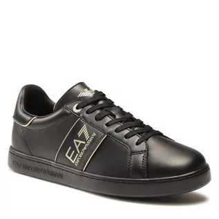 Półbuty męskie - Sneakersy EA7 Emporio Armani X8X102 XK346 M701 Triple Black+Gold - grafika 1