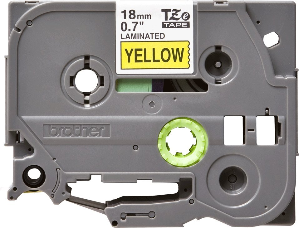 Brother Labeltape TZe-641 18mm żółty/zielony