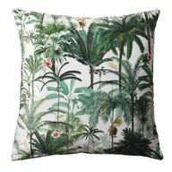 Poduszki dekoracyjne - Poduszka MALUKO 45 x 45 cm biało-zielona - miniaturka - grafika 1