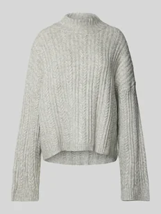 Sweter z dzianiny ze ściegiem warkoczowym model ‘MYLLE’ - Swetry damskie - miniaturka - grafika 1