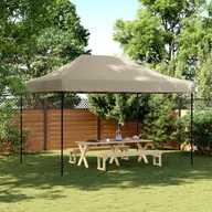 Pawilony ogrodowe - vidaXL Składany namiot imprezowy typu pop-up, taupe, 410x279x315 cm - miniaturka - grafika 1