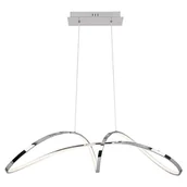 Lampy sufitowe - Rabalux Aisha 5358 lampa wisząca zwis 1x38W LED 4000K biała/chrom - miniaturka - grafika 1