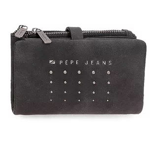 Pepe Jeans Holly Portfel z kartą na karty Czarny 14,5x9x2 cms Skóra syntetyczna, czarny, Talla única, Portfel z karty - Portfele - miniaturka - grafika 1