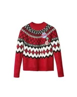 Swetry damskie - Desigual Sweter damski, czerwony, XS - miniaturka - grafika 1