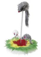 Zabawki dla kotów - Kerbl Maxi-Pet 84247 sierść myszy na pióro, 17 cm średnica - miniaturka - grafika 1