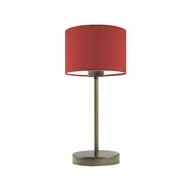 Lampy stojące - Lampka nocna LYSNE Nicea, 60 W, E27, czerwona/złota, 39,5x17,5 cm - miniaturka - grafika 1