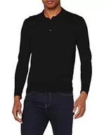 Koszulki męskie - Falke Męska koszulka polo z długim rękawem 60127 czarny czarny XL 60127 - miniaturka - grafika 1
