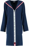 Szlafroki damskie - Cawo Szlafrok damski Sea Salt Sand Hooded Navy - miniaturka - grafika 1