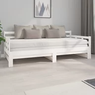 Łóżka - Lumarko Łóżko rozsuwane, białe, lite drewno sosnowe, 2x(90x200) cm - miniaturka - grafika 1