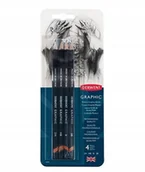 Zestawy piśmiennicze - DERWENT BLISTER OŁÓWKÓW DESIGNER - 4 sztuki - miniaturka - grafika 1