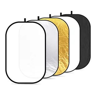 Neewer 5-in-1-owalne składana odbłyśnik światła (120 x 180 cm) na szybę Multi przepuszczalna/srebrny/czarny/złoty/biały 10071558 - Pozostałe oświetlenie - miniaturka - grafika 1