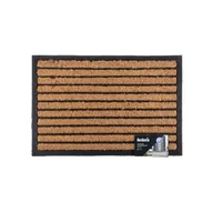 Wycieraczki - Wycieraczka gumowo-kokosowa Walker 60 x 40 cm paski brązowy - miniaturka - grafika 1