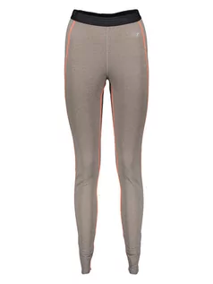 Spodnie sportowe damskie - Mizuno Legginsy funkcyjne "Merino Wool" w kolorze beżowo-czarnym - grafika 1
