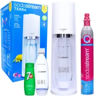 Saturatory - Saturator Sodastream Terra Biały Zestaw Syrop 440 - miniaturka - grafika 1