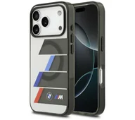 Etui i futerały do telefonów - BMW M IML Metal Buttons Tricolor Lines MagSafe do iPhone 17 Pro Max Antracyt - miniaturka - grafika 1