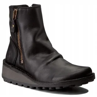 FLY LONDON BOTKI SKÓRZANE CZARNE DAMSKIE 40 Ż_B - Botki damskie - miniaturka - grafika 1