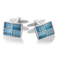 Spinki do mankietów i krawatów - Spinki do mankietów Kobaltowe SD-1532 - miniaturka - grafika 1