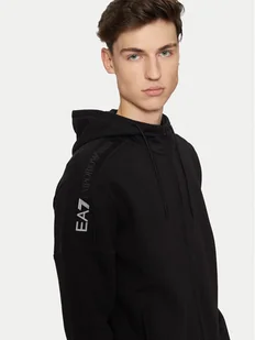 EA7 Emporio Armani Bluza 6DPM14 PJVTZ 1200 Czarny Regular Fit - Bluzy męskie - miniaturka - grafika 1